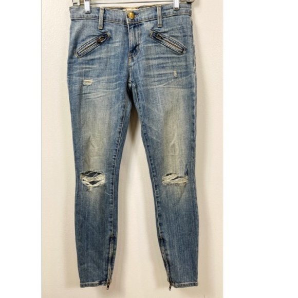 Current/Elliott Pants - NWT CURRENT ELLIOTT SILVERLAKE ZIP SKINNY JEANS  26